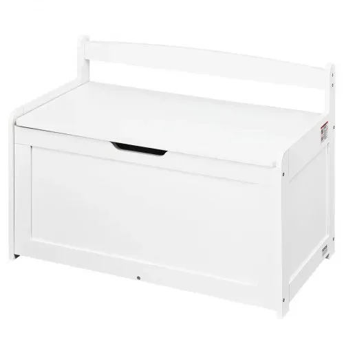 VEVOR Kindersitzbank Spielzeug Aufbewahrungsbank, Sitzbank mit Stauraum Kinder Spielzeugkiste, Spielzeug Aufbewahrung, Spielzeugkiste mit Klappdeckel und Rückenlehne, 830 x 455 x 609 mm Weiß – Bild 8