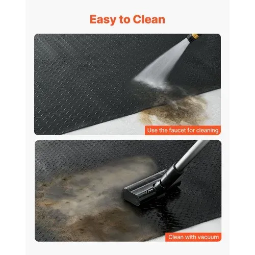 VEVOR Garagenbodenmatte, 2280x6100 mm Antirutschmatte, Meterware, 2,2 mm dicke PVC-Noppenmatte, Bodenschutzmatte mit doppelseitigem Klebeband, für Lager, Fitnessstudios, Anhänger, Schwarz – Bild 4