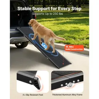 VEVOR Hunderampe, 180 x 50,8 cm, faltbare Hundeautorampen für mittelgroße & große Hunde bis 113 kg, Hundetreppe mit rutschfester Oxford-Gewebeoberfläche, tragbare Einstiegshilfe für SUV & LKW VEVOR Hunderampe, 180 x 50,8 cm, faltbare Hundeautorampen für mittelgroße & große Hunde bis 113 kg, Hundetreppe mit rutschfester Oxford-Gewebeoberfläche, tragbare Einstiegshilfe für SUV & LKW