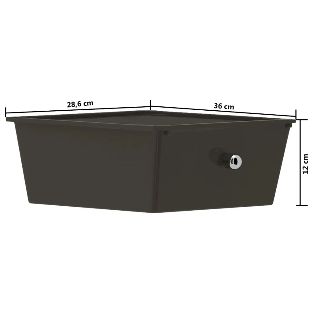 vidaXL XXL Schubladenwagen mit 15 Schubladen Schwarz Kunststoff – Bild 10