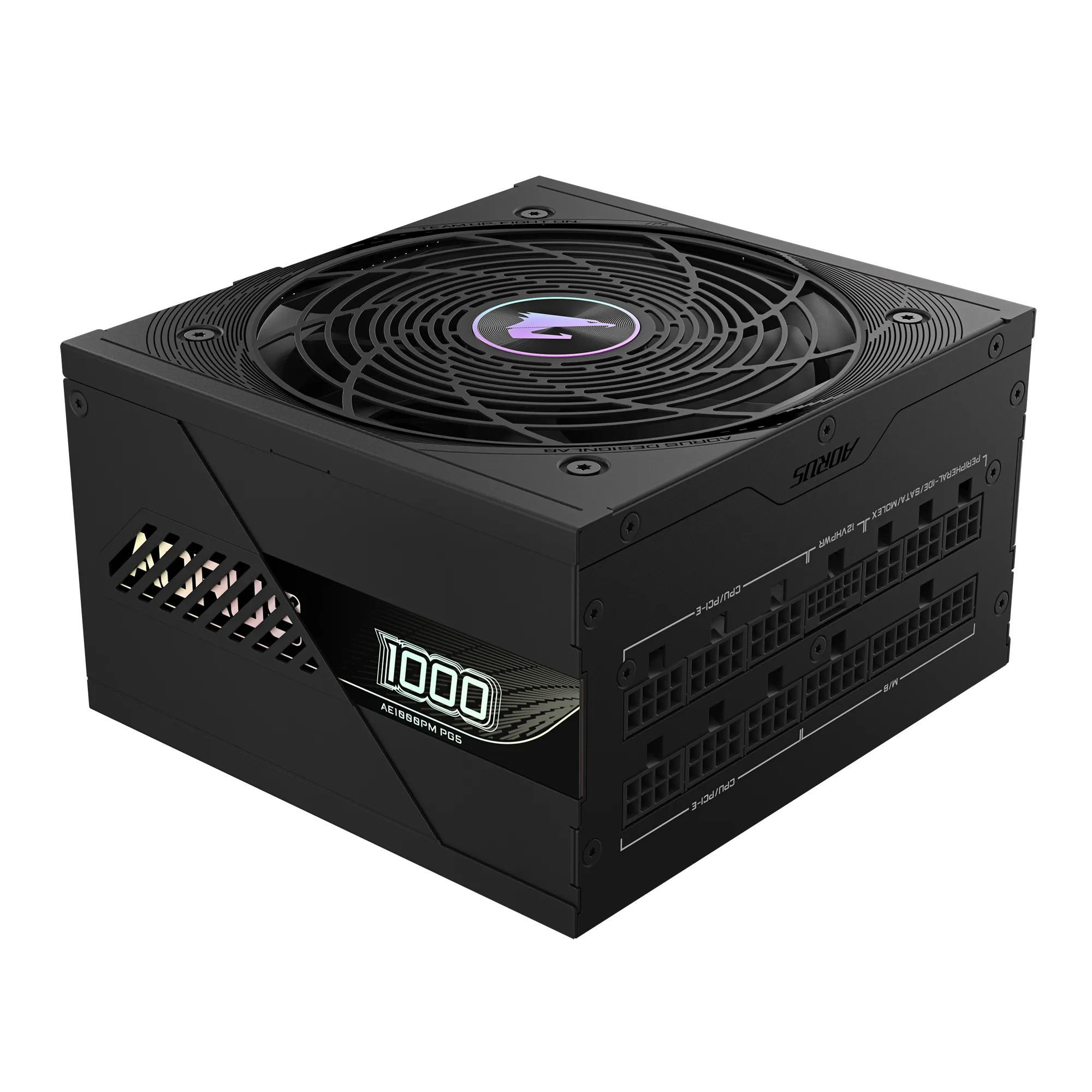 GIGABYTE AORUS ELITE P1000W ICE Netzteil - PCIe 5.0, 80 PLUS Platinum, Vollmodulares Design, 120mm Lüfter, ATX 3.0-kompatibel, EU-Stecker – Bild 4
