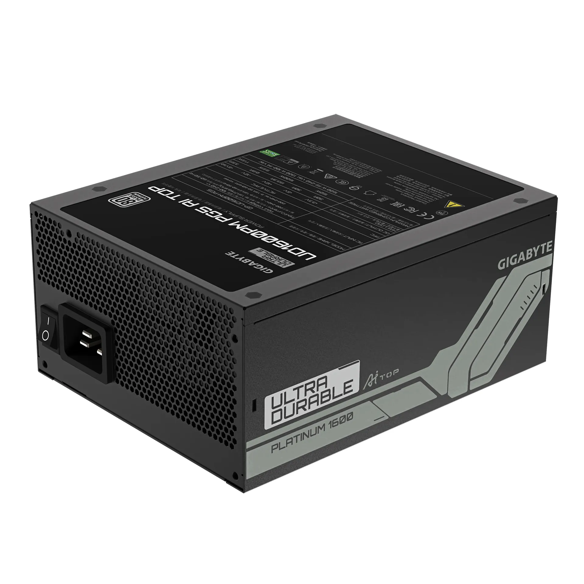 GIGABYTE UD1600PM PG5 AI TOP Netzteil - PCIe 5.0, 80 PLUS Platinum, Vollmodulares Design, 120-mm-Lüfter, ATX 3.1 kompatibel, EU-Stecker – Bild 6