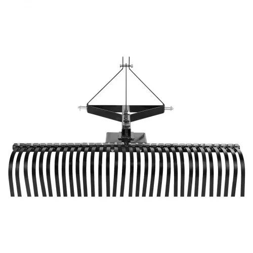 VEVOR Vertikutierer, 1525 mm Arbeitsbreite, Rasentraktor Rechen mit 32 robusten Stahlzinken, Traktor-kompatibler Dreipunkt-Gartenrechen, Rasenlüfter ideal für Bodenbearbeitung & Rasenpflege – Bild 10
