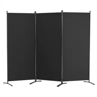 VEVOR Raumteiler Trennwand 3-teiliger Paravent Stellwand, faltbarer Sichtschutz für Büro Schlafzimmer Esszimmer Arbeitszimmer Balkon, Raumtrenner freistehend (228 x 52 x 184 cm), Schwarz VEVOR Raumteiler Trennwand 3-teiliger Paravent Stellwand, faltbarer Sichtschutz für Büro Schlafzimmer Esszimmer Arbeitszimmer Balkon, Raumtrenner freistehend (228 x 52 x 184 cm), Schwarz