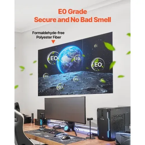 VEVOR 6er-Pack Akustikpaneele, 1800x1200x10 mm, Akustik Wandpaneele, selbstklebende dekorative Schalldämpfungs- & Absorptionsplatten für Zuhause, Büro, Studio, Spielzimmer, Theater, Erde – Bild 3