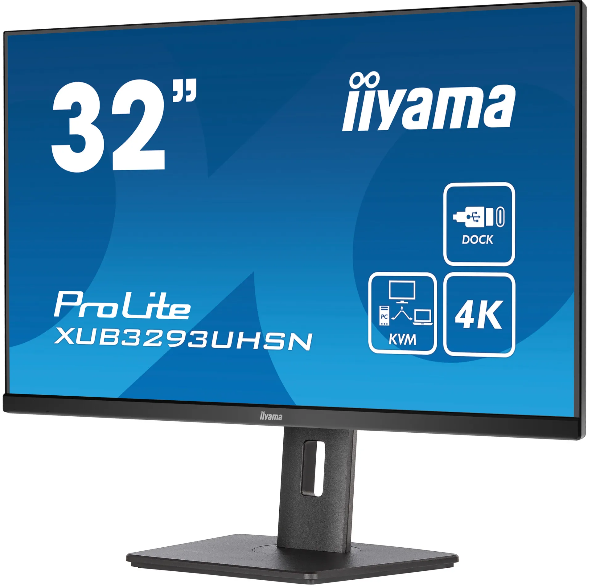 iiyama ProLite 31.5" (80 cm) Desktop-Monitor mit IPS-Panel-Technologie, einem KVM-Switch, USB-C-Dock und RJ45 (LAN) Anschluss – Bild 4