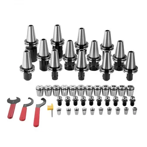 VEVOR CAT40 Spannzangenhalter ER 16/32 Spannzangensatz, 35-teilig, SLN FMB ER16/32 APU Werkzeughalter Federstahl-Spannzangenfutter mit 10 Anzugsbolzen und 3 Schraubenschlüsseln, für Fräsmaschinen, Boh – Bild 9