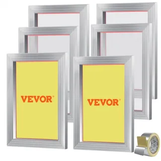 VEVOR 6 Stk. Aluminiumlegierung Siebrahmen Siebdruckpresse 25,4 x 35,6 cm, Siebdruckmaschine Zubehör 110 Mesh, Säureresistenz & nicht Verformbar für Kissenbezügen, Stoffen, Papier, Kopierpapier usw. VEVOR 6 Stk. Aluminiumlegierung Siebrahmen Siebdruckpresse 25,4 x 35,6 cm, Siebdruckmaschine Zubehör 110 Mesh, Säureresistenz & nicht Verformbar für Kissenbezügen, Stoffen, Papier, Kopierpapier usw.