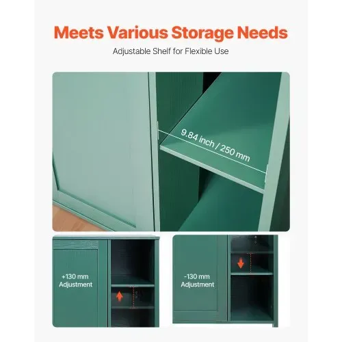 VEVOR Katzenschrank, 1050x680x885 mm, Katzenklo Schrank mit eingebauter Steckdose, Schublade & abnehmbarer Trennwand, passend für die meisten selbstreinigenden/intelligenten Katzentoiletten – Bild 4