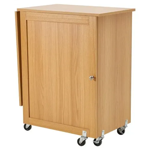 VEVOR klappbarer Nähtisch Mehrzweck Nähmaschinentisch mit Rädern & Regalen & Ablagefächern & Holzstiften & magnetischen Türen, Nähmaschine Holzfarbe faltbar (1170 x 400 x 778 mm) – Bild 9