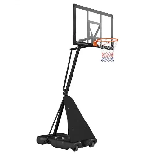 VEVOR tragbarer Basketballständer, max. 3,05 m höhenverstellbarer (manuell) Basketballkorb, Basketballanlage mit 130 cm PC-Rückwand, Basketballkorsystem Backboard-Set für Terrassen Schulen – Bild 9