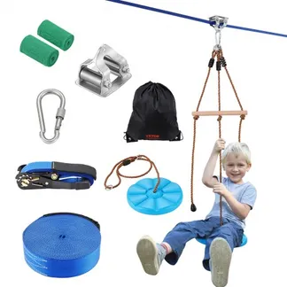 VEVOR Zipline für Kinder & Erwachsene, 16,7 m Zipline-Sets bis zu 150 kg, Seilrutschen für den Außenbereich im Hinterhof, Spielplatzunterhaltung mit Zipline, Nylon-Sicherheitsgurt & Zubehörsatz VEVOR Zipline für Kinder & Erwachsene, 16,7 m Zipline-Sets bis zu 150 kg, Seilrutschen für den Außenbereich im Hinterhof, Spielplatzunterhaltung mit Zipline, Nylon-Sicherheitsgurt & Zubehörsatz