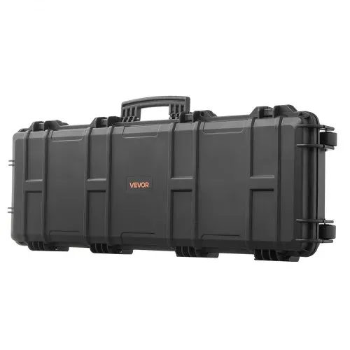 VEVOR Waffenkoffer mit Hartschale für Langwaffen abschließbarer Gewehrkoffer mit vorgeschnittenen Schaumstoffen, Langwaffenkoffer Waffenaufbewahrung rollbar IP67 wasserfest, 108,9 x 39,2 x 15,5 cm Schwarz – Bild 9