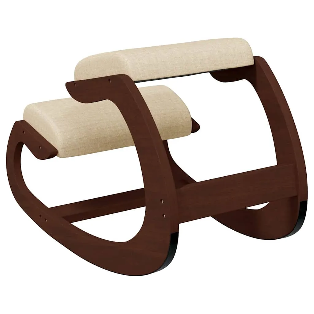 vidaXL Kniestuhl Creme 55x84x55 cm Birkensperrholz – Bild 5