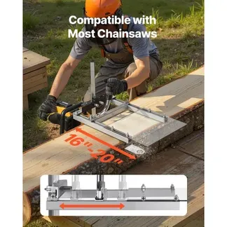 VEVOR Mobiles Sägewerk für Kettensäge, Kettensägenmühle für 41-51 cm Plankenfräsbalken, Schnittholz-Querschnittführungskettensäge mit Schutzschild, 0,2-11,81 Zoll Schnittdicke VEVOR Mobiles Sägewerk für Kettensäge, Kettensägenmühle für 41-51 cm Plankenfräsbalken, Schnittholz-Querschnittführungskettensäge mit Schutzschild, 0,2-11,81 Zoll Schnittdicke
