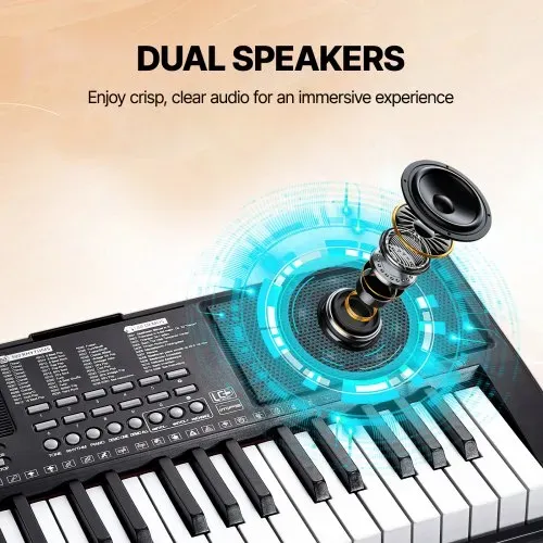 VEVOR Digitales Klavier mit 88 Tasten, halbgewichtete Tasten, Klavierset mit verstellbarem Ständer, integrierten Lautsprechern, Sustain-Pedal, Kopfhörern, Bluetooth, MIDI, USB für Anfänger – Bild 4