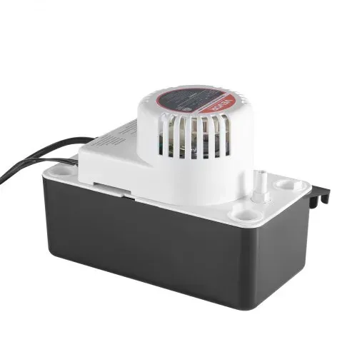 VEVOR Kondensatabsaugpumpe Kondensatpumpe 1/50 PS 1,89 L Tank, automatische AC-Kondensatpumpe mit Schwimmerschalter und 6 m Schlauch für Klimaanlage Luftentfeuchter, Eisbereiter-Wasserablauf Schwarz – Bild 9