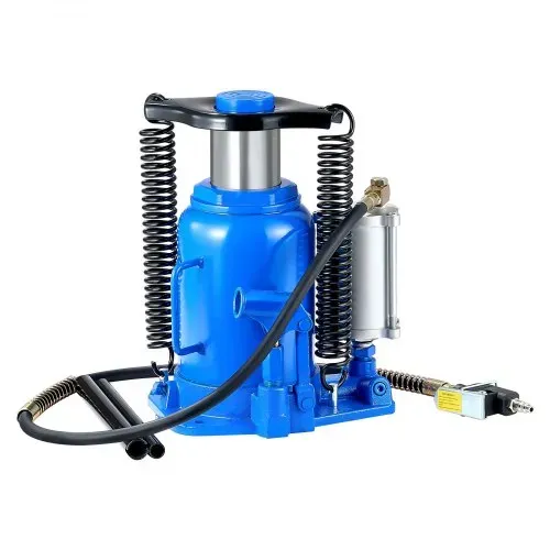VEVOR pneumatischer Flaschenwagenhebr Wagenheber 32 t 255–415 mm Hubbereich, lufthydraulischer/manueller Stempelwagenheber Wagenheber mit Pumpe für SUV Pickup Lkw Wohnmobil Autoreparatur blau – Bild 8