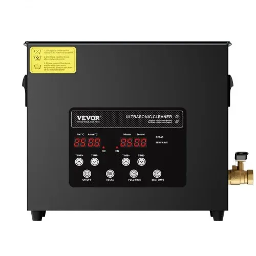 VEVOR 6 L Ultraschallreiniger 180 W digitales Ultraschallreinigungsgerät mit Schonmodus & verbesserter Entgasung, 40 kHz industrieller Schmuckreiniger mit Heizung & Timer, für Brillen Uhren – Bild 10
