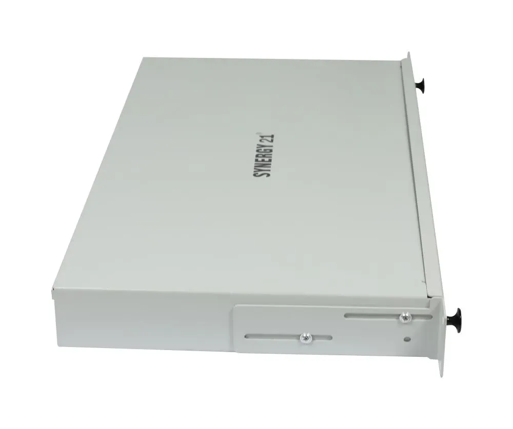 LWL-Patchpanel für 24xLC-Duplex-Buchsen, 19"/1HE, ohne LC-Kupplungen, Lichtgrau, Synergy 21, – Bild 7