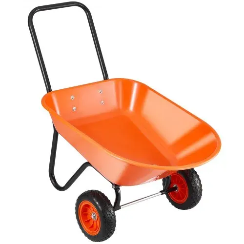 VEVOR Schubkarrenwagen, 5 Kubikfuß Ladevolumen und 397 lbs Fassungsvermögen, 2-rädriger Gartenkipper, Gartenwagen mit Griff und 10 Zoll breiten Spurrädern, leicht zu beladender Gartenwagen und Wagen für den Rasen im Freien – Bild 8