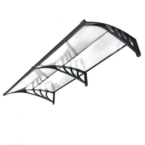 VEVOR Vordach für Haustür 965x1987 mm, Pultbogenvordach, Pultvordach mit Entwässerung & ABS-Halterung, Regen-, Schnee- & Sonnenschutz, Polycarbonat-Türüberdachung für Veranda & Terrasse, Transparent – Bild 10