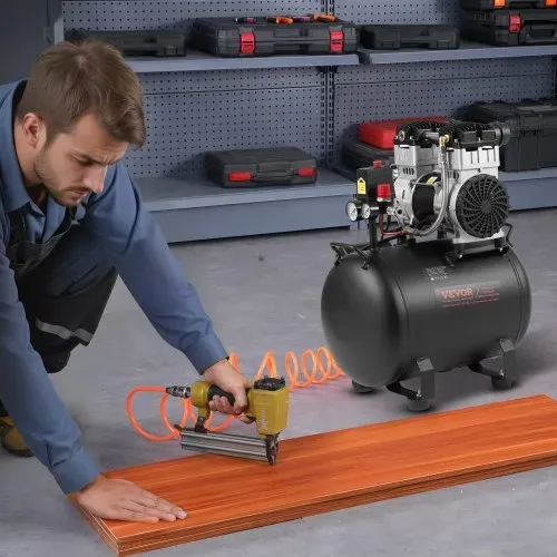 VEVOR-Luftkompressor, 10 Gallonen Stahltank, 2 PS 5,3 CFM@90 PSI ölfreier Luftkompressor und max. 125 PSI Druck, 78 dB ultraleiser tragbarer Kompressor, für Autoreparatur, Reifenbefüllung, Spritzlackierung – Bild 7