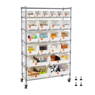 VEVOR Standregal, Lagerregal mit 22 Stapelboxen, Bücherregal, Küchenregal mit Rollen, mobile Werkzeugaufbewahrung für Garage, Lager, Büro, Restaurant, Klassenzimmer, Küchen, 355x900x1490mm VEVOR Standregal, Lagerregal mit 22 Stapelboxen, Bücherregal, Küchenregal mit Rollen, mobile Werkzeugaufbewahrung für Garage, Lager, Büro, Restaurant, Klassenzimmer, Küchen, 355x900x1490mm