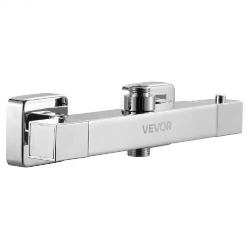 VEVOR Duscharmatur mit Thermostat Duschthermostat mit 38 °C Sicherheitsschloss, Duschhahnventil Badewannenarmatur (2 Löcher), Temperaturregelventile für Badezimmer Wohnmobil Hotel Chrom-Silber – Bild 10