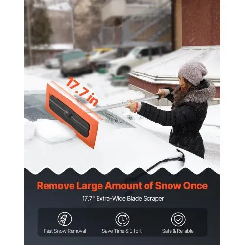 VEVOR Schneeschaufel Dach, 1,2 m langer Schneeschieber, 45 cm Schaumstoffklinge für keine Kratzer, rutschfester Griff, leichtes Schneeräumwerkzeug zum Entfernen von Laub & Schnee auf dem Dach VEVOR Schneeschaufel Dach, 1,2 m langer Schneeschieber, 45 cm Schaumstoffklinge für keine Kratzer, rutschfester Griff, leichtes Schneeräumwerkzeug zum Entfernen von Laub & Schnee auf dem Dach