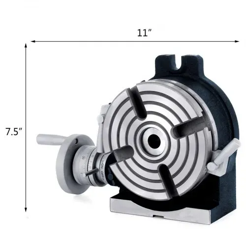 VEVOR Trennscheibe Durchmesser 150 mm, Trennplatte Set mit Grundabmessungen Horizontal 180 x 170 mm, Trennplatte Set für Drehtisch Höhe 80 mm, Teilapparat für kreisförmige Schneidarbeiten, Drehtisch – Bild 7