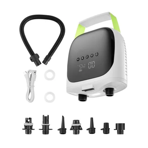 VEVOR Paddleboard Pumpe (20 PSI) mit USB-Ausgang, zweistufige elektrische SUP-Luftpumpe mit automatischer Abschaltung & LED Licht, Aufblasen & Entleeren ideal für aufblasbare Paddleboards Zelte VEVOR Paddleboard Pumpe (20 PSI) mit USB-Ausgang, zweistufige elektrische SUP-Luftpumpe mit automatischer Abschaltung & LED Licht, Aufblasen & Entleeren ideal für aufblasbare Paddleboards Zelte