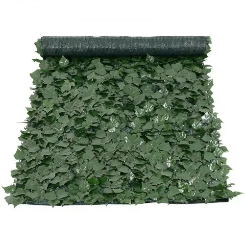 VEVOR Sichtschutzzaun 99x249cm künstlicher grüner Sichtschutz Efeuzaun mit Netzgeweberückseite und verstärkter Verbindung künstliche Hecken mit Weinblättern als Dekoration für Garten und Hof – Bild 9