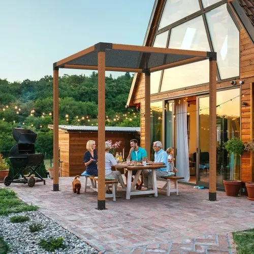VEVOR 4er-Set Pfostenverbinder 10 x 10 cm (Innengröße 91,44 x 91,44 mm) Pfostenecke Pergola Eckverbinder Holzverbinder 90°-Stiefelstruktur Eckhalterung Holzbalken Pavillon Halterungs Set – Bild 7