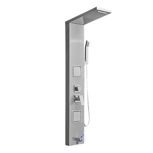 VEVOR Duschpaneel-Turmsystem (5 Modi) mit Regenwasserfall-Duschkopf, (1345 mm) Duschsäule aus 304 Edelstahl, Regenmassagesystem zur Wandmontage, mit Handbrause & Wannenauslauf & 2 Körperdüsen – Bild 10