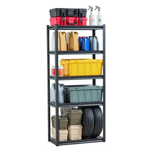 VEVOR Lagerregal, 907 kg, Steckregal, Kellerregal, robustes verstellbares Metall-Schwerlastregal, 5 Ebenen, 406,4×812,8×1828,8 mm, Werkstattregal, für Küche, Werkstatt, Keller, Lager, schwarz VEVOR Lagerregal, 907 kg, Steckregal, Kellerregal, robustes verstellbares Metall-Schwerlastregal, 5 Ebenen, 406,4×812,8×1828,8 mm, Werkstattregal, für Küche, Werkstatt, Keller, Lager, schwarz