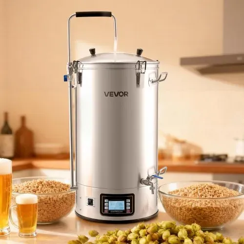 VEVOR elektrisches Bierbraugerät Bierbrauanlage Braukessel 60 L Hausgebrauch, Maischekochgerät mit Rezeptspeicher & Automatik-/Manuellmodus & Bedienfeld & Zirkulationsrohr, Brausystem – Bild 7
