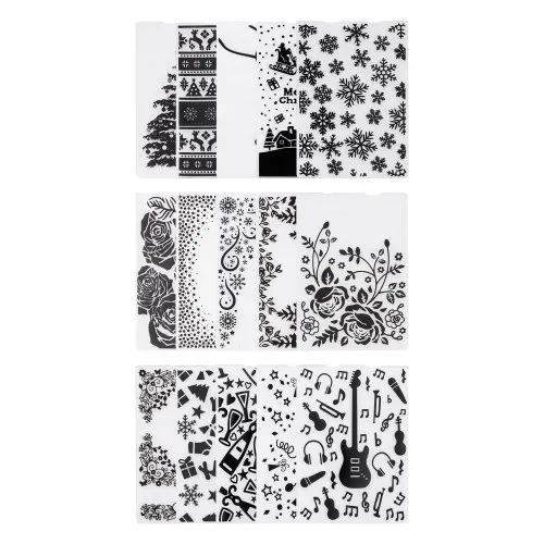 VEVOR Prägeschablonen, 15 Stk. 105x148 mm Prägefolder, Embossing Folder für VEVOR Stanz- & Prägemaschinen, Geprägte Schablonen aus PP-Kunststoff für Scrapbooking & Kartenherstellung – Bild 10