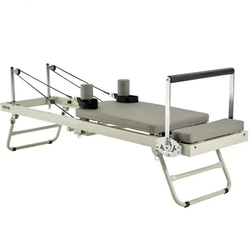 VEVOR Faltbarer Pilates Reformer Trainingsgerät im Heim-Fitnessstudio, Pilates-Bett mit doppeltem Widerstand – Feder und Kordel, für Fortgeschrittene und Anfänger, bis zu 181,44 kg – Bild 8