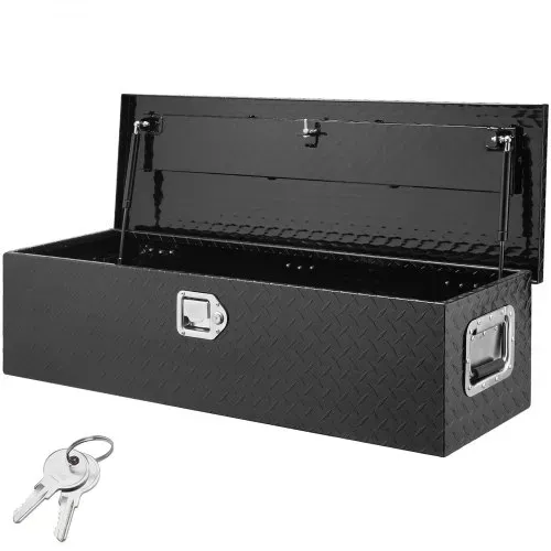 VEVOR 990 x 330 x 254 mm Werkzeugkasten für Lkw-Ladefläche, Abschließbar 83 L Truckbox Werkzeugbox Aufbewahrungs-Werkzeugkasten, 39 kg Tragfähigkeit Werkzeugkiste Organizer für Wohnmobil, PKW Schwarz VEVOR 990 x 330 x 254 mm Werkzeugkasten für Lkw-Ladefläche, Abschließbar 83 L Truckbox Werkzeugbox Aufbewahrungs-Werkzeugkasten, 39 kg Tragfähigkeit Werkzeugkiste Organizer für Wohnmobil, PKW Schwarz