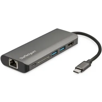 StarTech.com USB C Multiport Adapter mit 4K HDMI – USB-C Reisedock mit 4K HDMI, 3x USB 3.0 Hub, SD/SDHC Kartenleser, GbE, 60W PD 3.0 Pass-Through – USB-C/Thunderbolt 3 Reise-/Minidock StarTech.com USB C Multiport Adapter mit 4K HDMI – USB-C Reisedock mit 4K HDMI, 3x USB 3.0 Hub, SD/SDHC Kartenleser, GbE, 60W PD 3.0 Pass-Through – USB-C/Thunderbolt 3 Reise-/Minidock