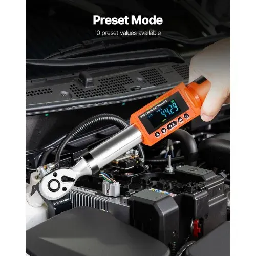VEVOR digitaler Drehmomentschlüssel Set mit 3/8 Zoll Antrieb (6,7–135 Nm) 72 Zähne ±2 % präziser elektronischer Drehmomentschlüssel mit voreingestelltem Wert & LED-Benachrichtigung Autoreparatur – Bild 3