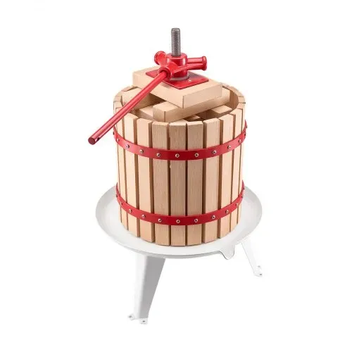 VEVOR Obstweinpresse Obstmühle (12 L) mit Massivholzkorb mit 8 Blöcken, robuster manueller Entsafter, Apfelweinpresse Apfelpresse Traubenpresse Olivenölpresse mit Griff Saftpresse für Küche – Bild 9