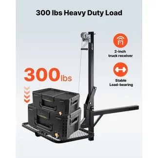 VEVOR Game Hoist, Hirschhebezeug mit Anhängerkupplung & Hebesystem-Plattform, 136 kg Tragkraft, Wildhebezeug-Windenlift mit 5,08 cm Empfänger, 360-Grad-Schwenkwelle & faltbar, 1440x900x1310 mm VEVOR Game Hoist, Hirschhebezeug mit Anhängerkupplung & Hebesystem-Plattform, 136 kg Tragkraft, Wildhebezeug-Windenlift mit 5,08 cm Empfänger, 360-Grad-Schwenkwelle & faltbar, 1440x900x1310 mm