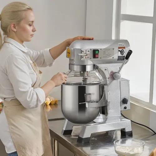 VEVOR Kommerzieller Küchenmixer, 10 l kommerzieller Standmixer mit 3 einstellbaren Geschwindigkeiten, 550 W Teigmixer mit Edelstahlschüssel und 3 Mixaufsätzen, ideal für Restaurant, Bäckerei, Konditorei, Café – Bild 7