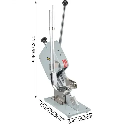 VEVOR Hochwertige manuelle u-förmige Wurst-Klipper-Schneidemaschine mit einer Schachtel Clips (5000 Stk.), robuste Brot Schneidemaschine aus A304-Feinstahl, klappbarer Allesschneider, 37x19x57 cm – Bild 7