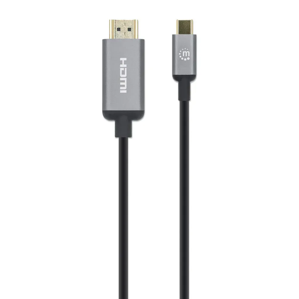 Manhattan 153607 Videokabel-Adapter 2 m HDMI Typ A (Standard) USB Typ-C Schwarz, Silber – Bild 4