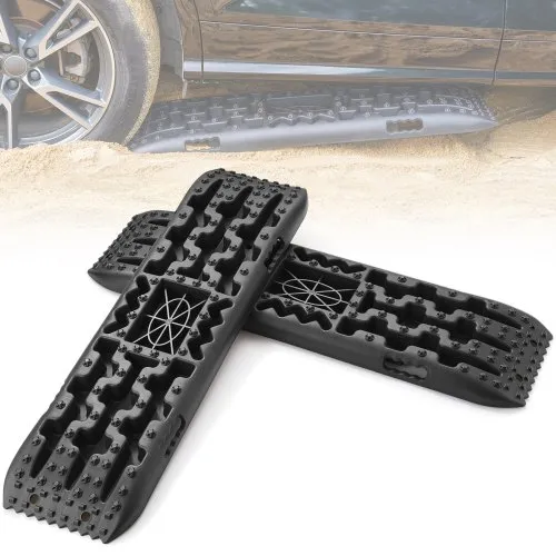 VEVOR 10 TONNEN Traktionsbretter mit PP-Material, Bergungsbretter für Geländefahrzeuge/Autos/Pickups/SUVs/Wohnmobile, Paar Reifen-Traktionsmatten auf Schnee, Sand, Schlamm und losem Untergrund, Aufbewahrungstasche, lang, schwarz VEVOR 10 TONNEN Traktionsbretter mit PP-Material, Bergungsbretter für Geländefahrzeuge/Autos/Pickups/SUVs/Wohnmobile, Paar Reifen-Traktionsmatten auf Schnee, Sand, Schlamm und losem Untergrund, Aufbewahrungstasche, lang, schwarz