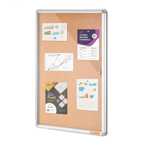 VEVOR 36"x24" geschlossene Korktafel mit Aluminiumrahmen – abschließbares Schwarzes Brett mit Acryltür und 2 Schlüsseln – wetterfeste Wandvitrine für Schule, Zuhause, Büro – Bild 9