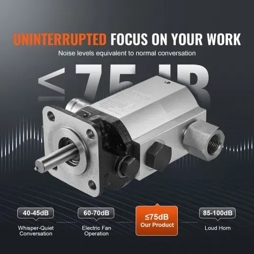 VEVOR Hydraulische Holzspalterpumpe 60 L/min 2-stufige 276 bar Holzspalterpumpe 2,54 cm Einlass 1,27 cm NPT Auslass 3600 U/min hydraulische Aluminium-Zahnradpumpe für Holzspalter mit kleinem Motor Schneepflug – Bild 4
